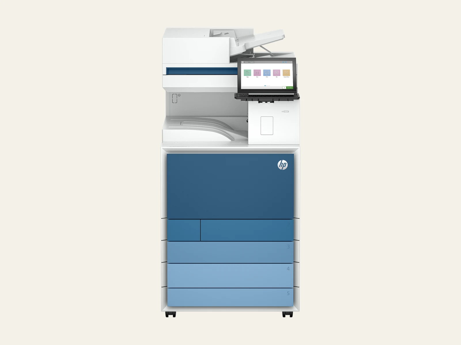 HP Color LaserJet Enterprise Flow MFP 8801z for high-volume office use.