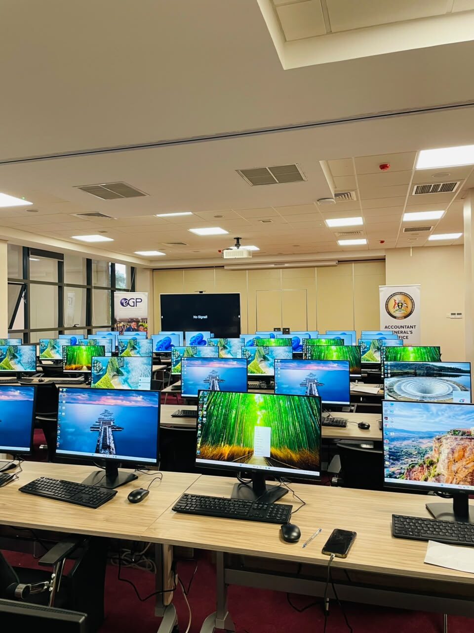 Monitors, keyboards and mice supplied and installed by TPCL for the Ministry of Finance